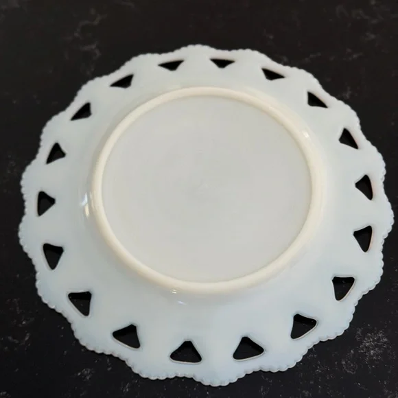 Vintage Milk Glass Plate - Picture 2 of 6